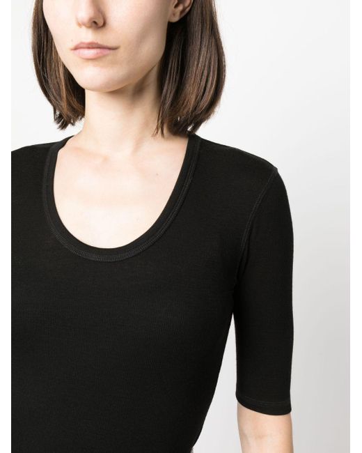 Filippa K Black Stretch Short-sleeve T-shirt