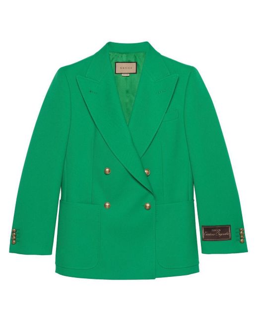 Gucci Green Double-breasted Suit Jacket