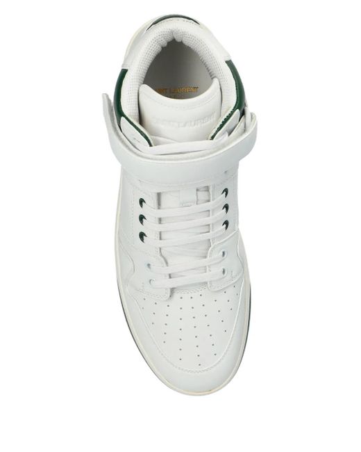 Saint Laurent White Lax High-Top Sneakers for men