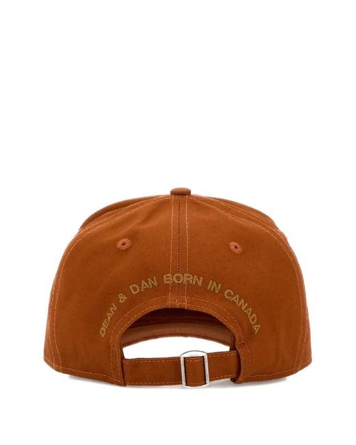 DSquared² Brown Logo-Detail Baseball Cap for men