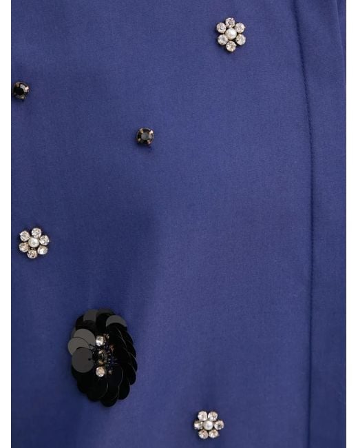 Bruuns Bazaar Blue Sequin-Embellished Crystal-Detail Shirt