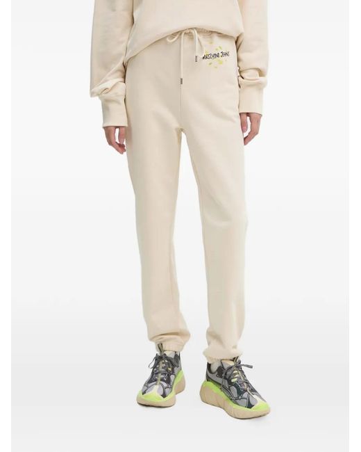 Moschino Natural Pantalon À Lien De Resserrage Imprimé