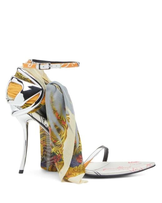 DIESEL Metallic D-Ten&Half Sandalen 105Mm