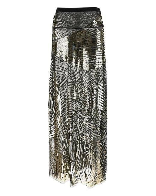 Emilio Pucci Metallic Sequin-Embellishment Maxi Skirt