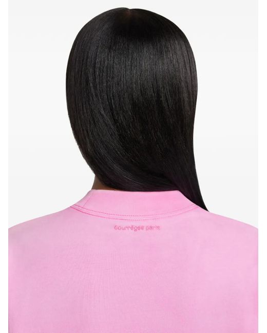Courreges Pink Short-Sleeve T-Shirt Mini Dress