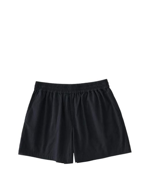 Studio Nicholson Black Elio Elasticated-Waistband Shorts for men