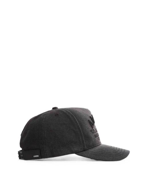 Amiri Gray Arts District Logo-Embroidered Cotton Baseball Cap for men