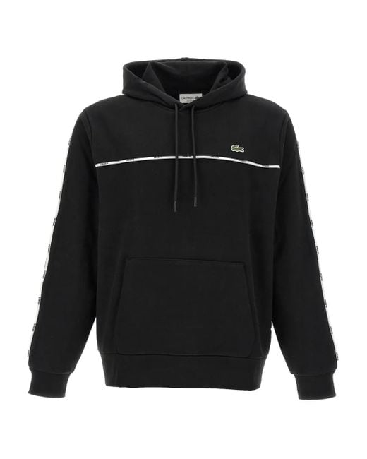 ' Trim Hoodie Lacoste de hombre de color Black