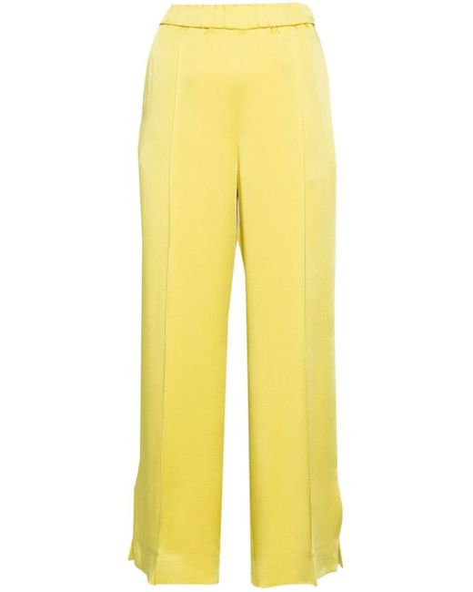Jil Sander Yellow Pressed-crease Straight-leg Trousers