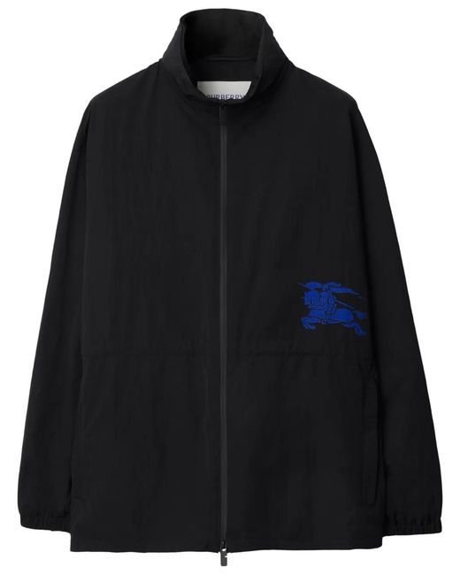 Burberry Black Edk-Appliqué Hooded Jacket for men