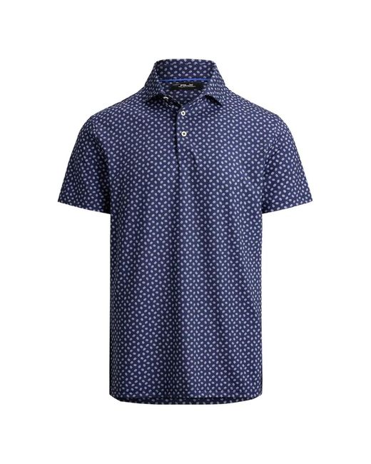 Ralph Lauren Blue Patterned Polo Shirt for men
