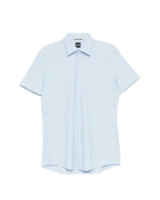 Boss Blue Short-Sleeved Shirt for men