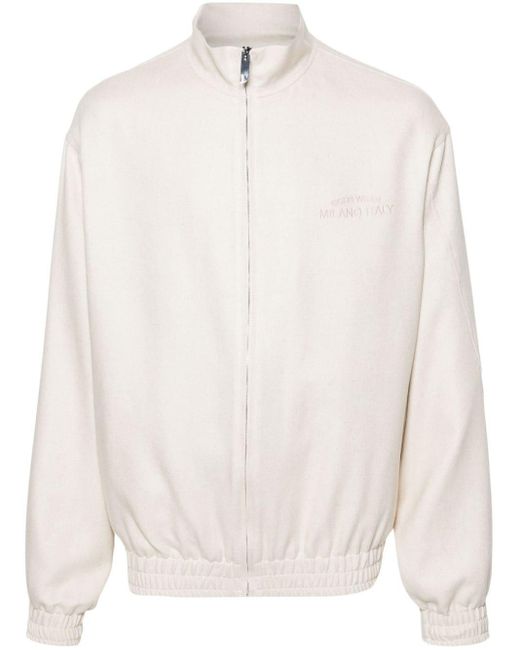 Gcds White Sports Jacket With Embroidery for men