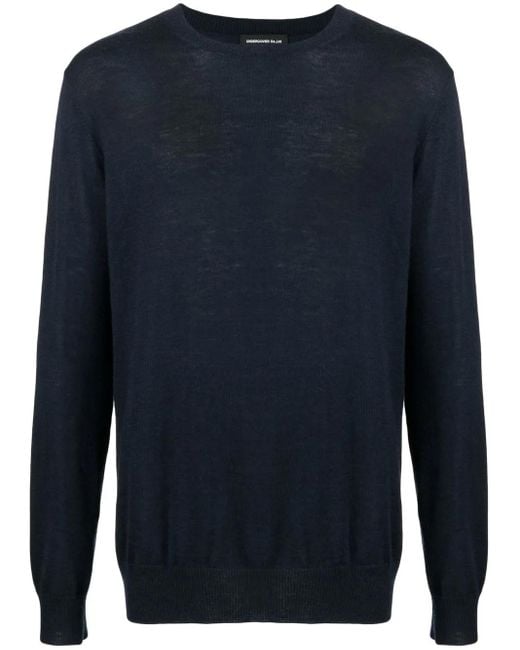 Undercover Blue Side-Slits Cashmere Jumper for men