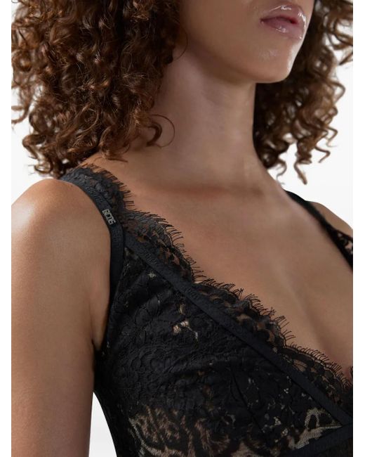 Gcds Brown Lace Leopard Dress