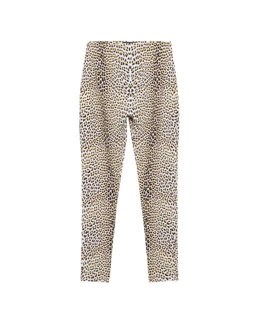 Roberto Cavalli Natural Animal-Print Leggings