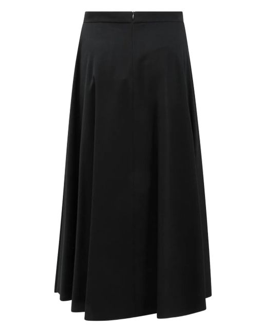 Semler Black Flared Midi Skirt
