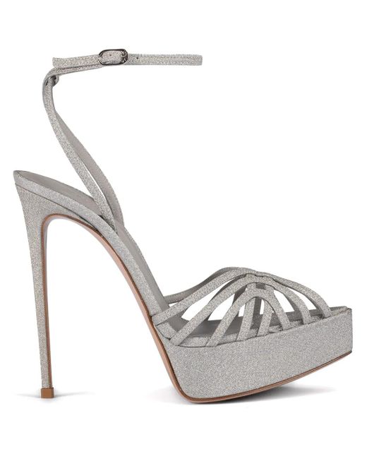 Le Silla White 140Mm Embrace Sandals