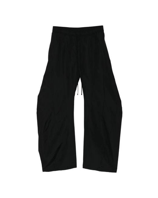 Julius Black Bending Wide-Leg Trousers for men