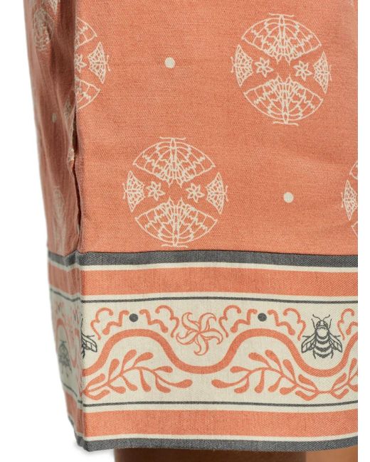 Hanro Orange Printed Drawstring Shorts