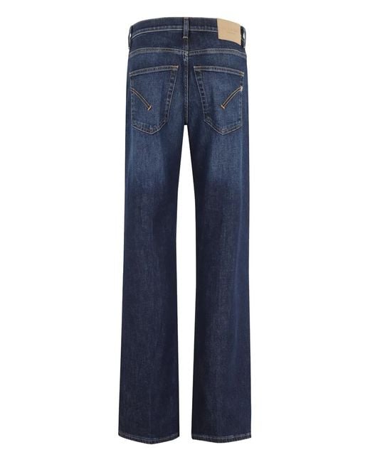 Dondup Blue Logo-Patch Jeans