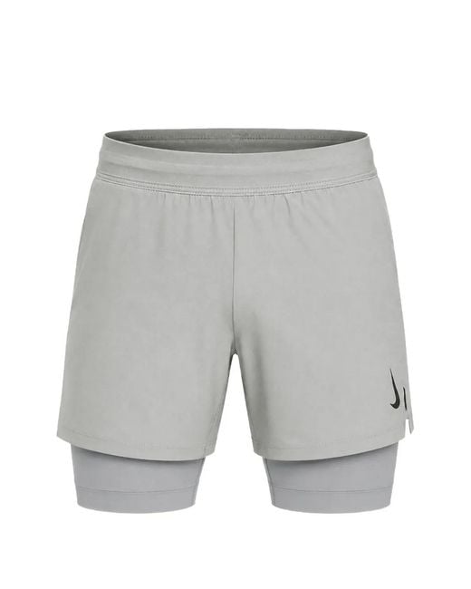 Nike Gray Flex Stride Layered Shorts for men