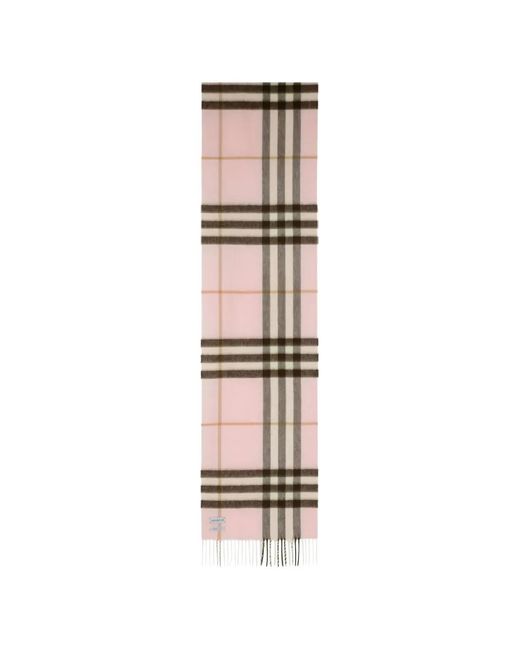 Burberry White Check-Pattern Scarf