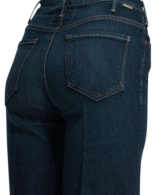 Mother Blue Cuffed Jeans