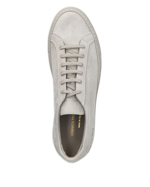 Common Projects White Achilles Suede Lace-Up Sneakers for men