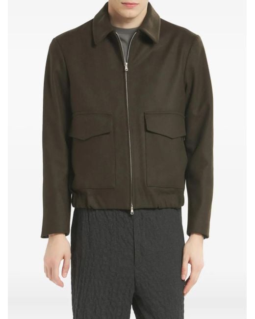 Chaqueta con cremallera Barena de hombre de color Green