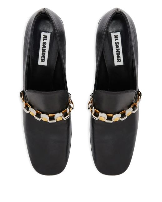 Jil Sander Black Leather Pumps