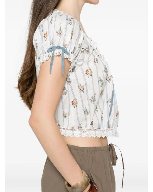 Blouse Nera À Fleurs Doen en coloris White