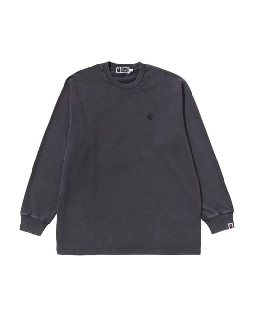 A Bathing Ape Blue One Point Logo T-Shirt for men