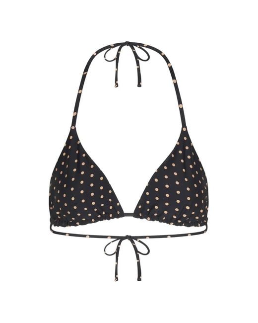 Simon Miller Black Bwai Polka-Dot Bikini Top