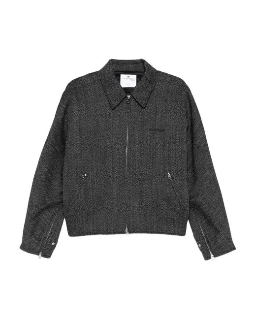 Embroidered bomber jacket Courreges de color Black