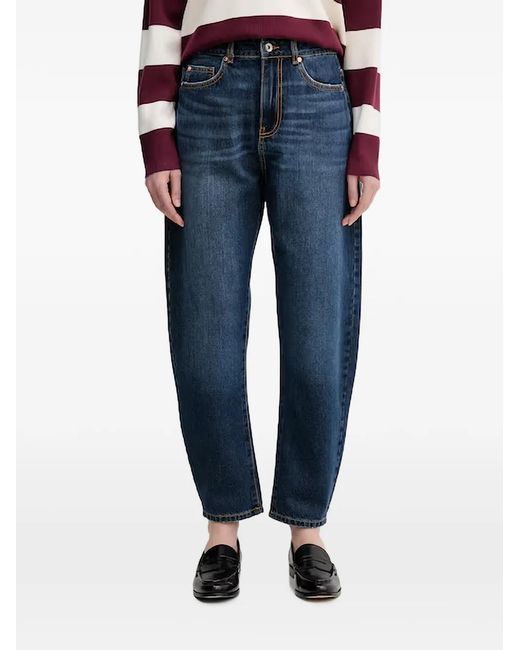 Benetton Blue Faded Balloon-Fit Jeans