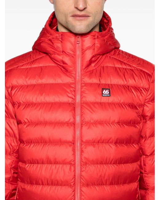 66 North Red Keilir Puffer Jacket for men