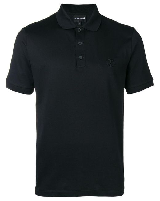 Giorgio Armani Poloshirt mit Logo-Stickerei in Black für Herren
