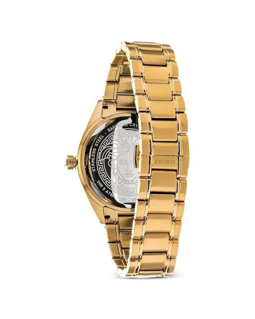 Versace Metallic Greca 42Mm Watch for men