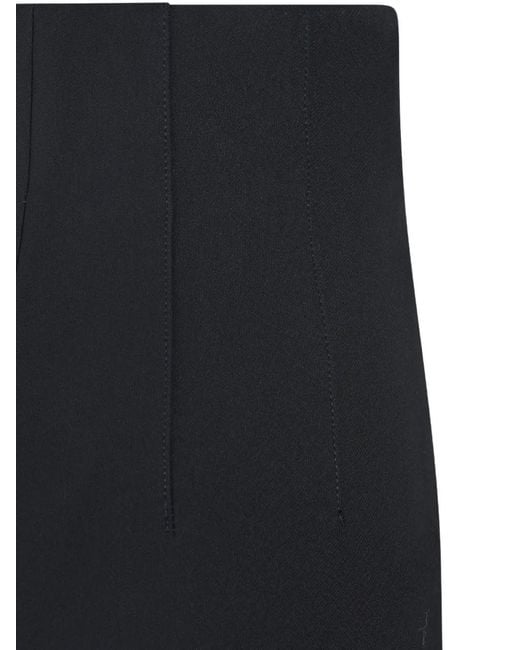 Jacquemus Blue Cropped Capri Trousers With High Waist
