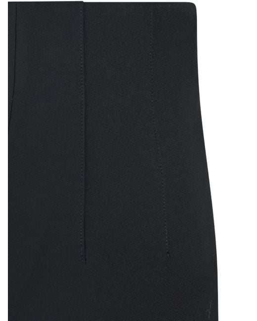 Jacquemus Blue Cropped Capri Trousers With High Waist