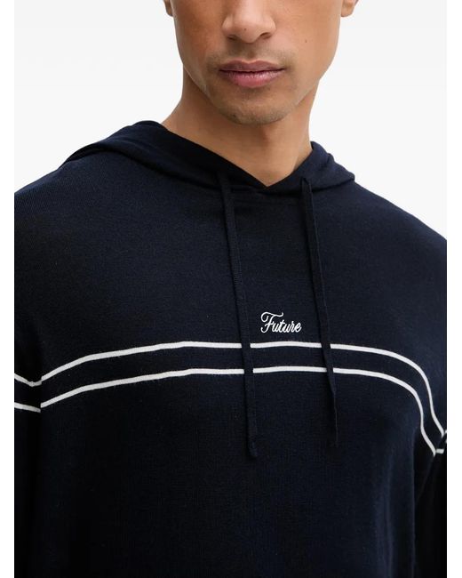 Sudadera A Rayas Con Capucha From Future de hombre de color Blue