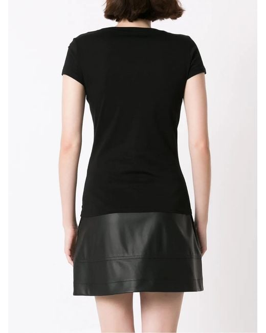 ARMANI EXCHANGE Black Logo-Print Cotton T-Shirt