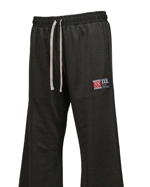 JUN/NAKAYAMA Black Logo-Patch Mesh Track Pants for men