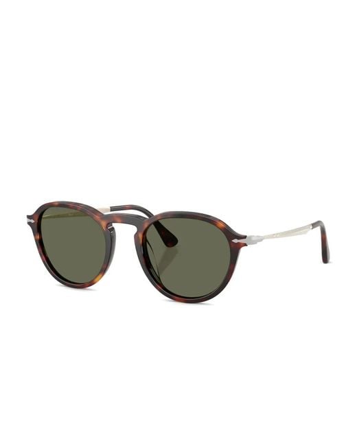 Persol Green Round-Frame Sunglasses