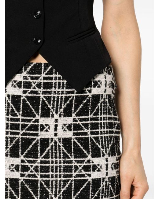 Minifalda con motivo geométrico Elisabetta Franchi de color Black