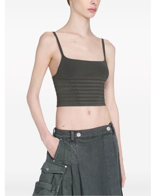 Top crop Ventral Compact di Dion Lee in Gray