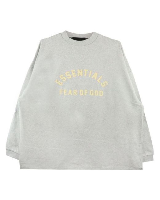 Fear Of God White Logo-print Cotton Sweatshirt for men