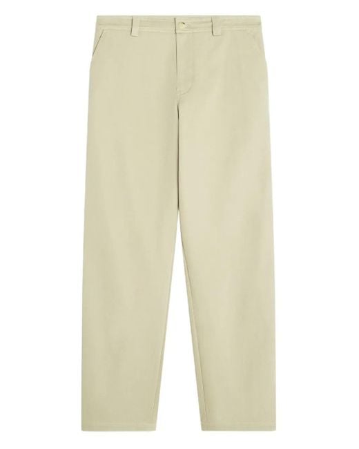 Maison Kitsuné Natural Maison Kitsun㉠Embroidered-Pocket Trousers for men