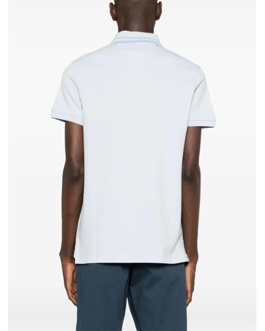 Tommy Hilfiger White Logo-Embroidered Organic Cotton Polo Shirt for men